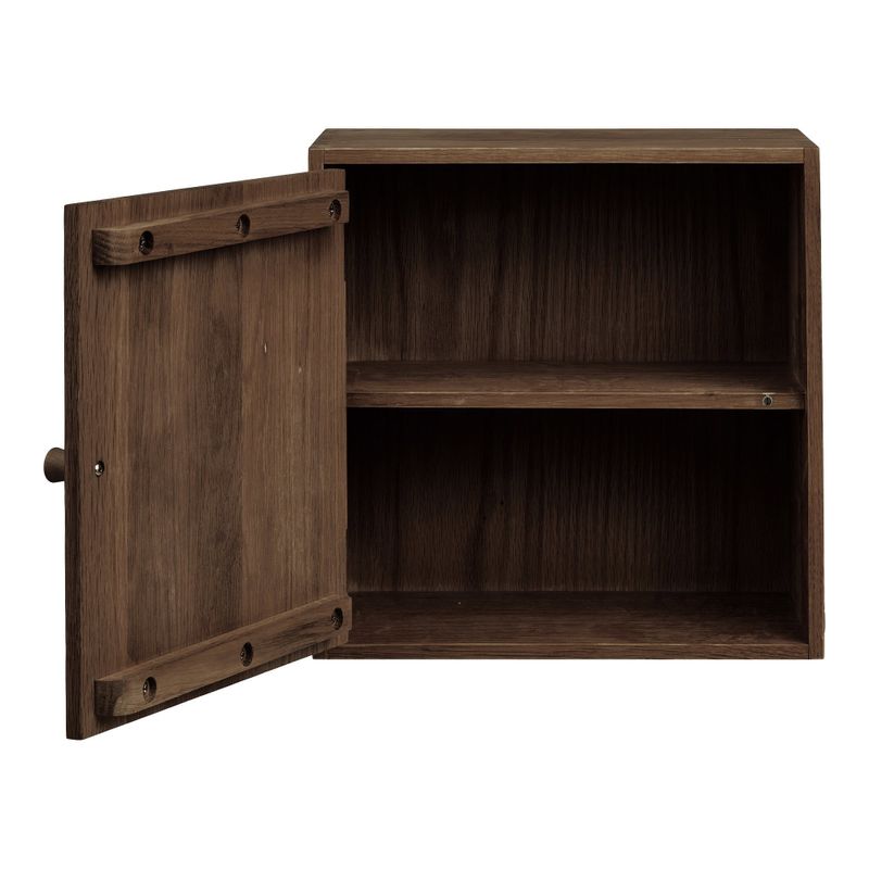 House Nordic Townsville vägghylla mörkbrun med dörr, 30 cm