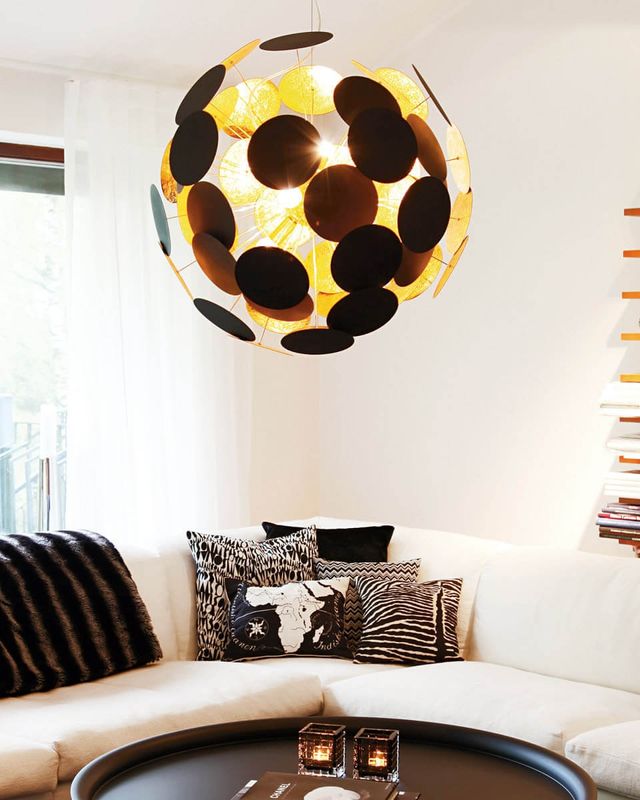 By Rydéns Planet taklampa Ø50 cm sandsvart