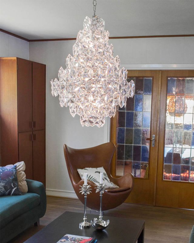 By Rydéns Monarque taklampa Ø58 cm krom