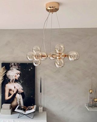 By Rydéns Splendor taklampa Ø58 cm amber