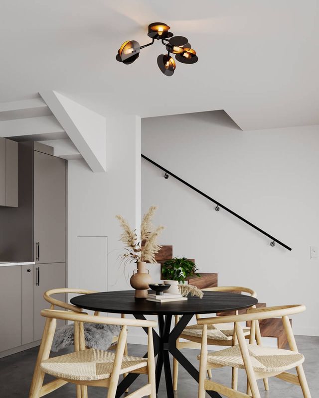 By Rydéns Turno plafond Ø66 cm svart matt