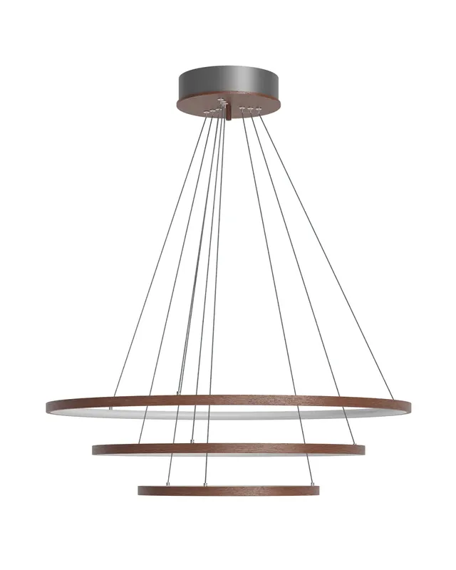By Rydéns Trione taklampa Ø80 cm valnöt