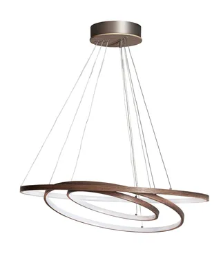 By Rydéns Trione taklampa Ø80 cm valnöt