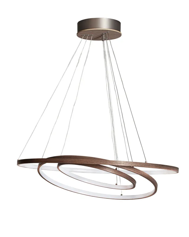 By Rydéns Trione taklampa Ø80 cm valnöt
