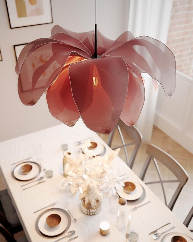 By Rydéns Lou taklampa Ø80 cm rosa