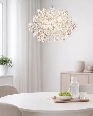 By Rydéns Monarque taklampa Ø58 cm krom