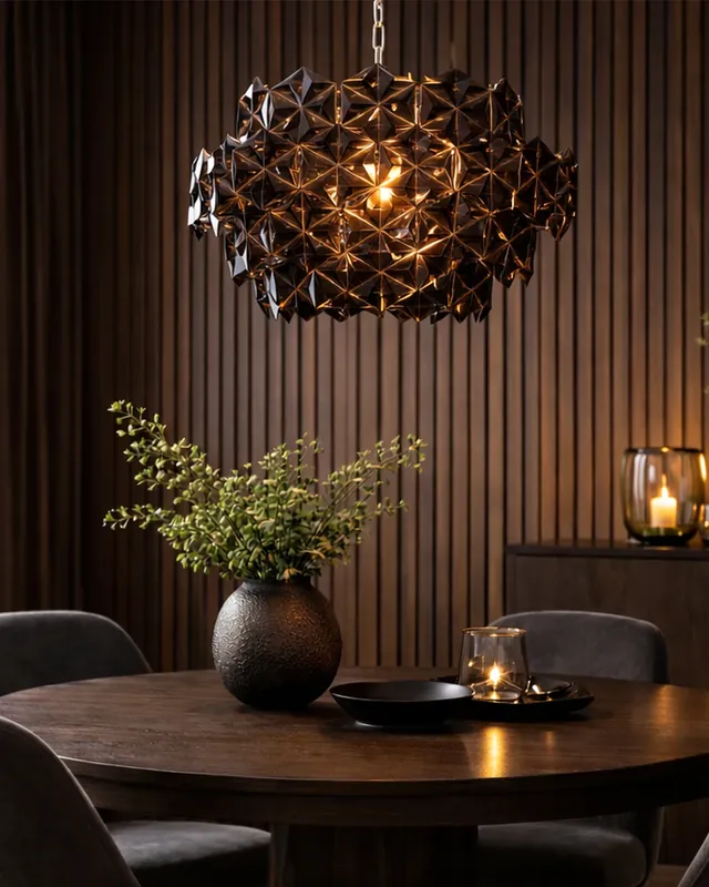 By Rydéns Monarque taklampa Ø58 cm svartkrom