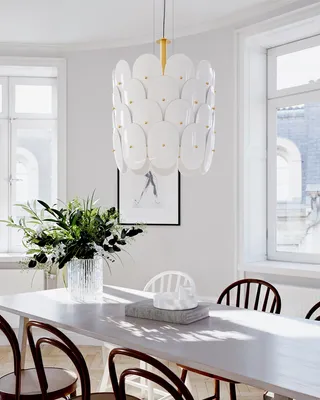 By Rydéns Omlott taklampa Ø50 cm mässing