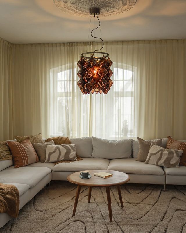 By Rydéns Gemma taklampa Ø45 cm brun