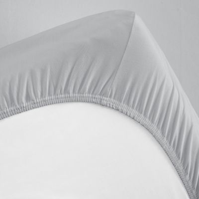 Borganäs Ekologisk bomullsjersey dra på lakan ljusgrå 40x90 cm