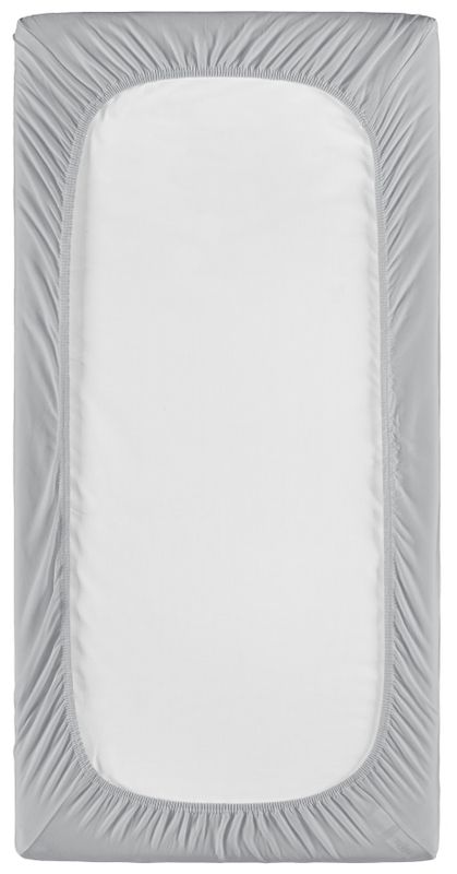 Borganäs Ekologisk bomullsjersey dra på lakan ljusgrå 40x90 cm