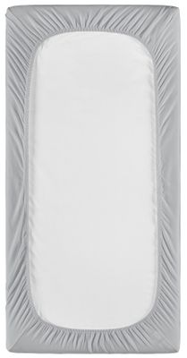 Borganäs Ekologisk bomullsjersey dra på lakan ljusgrå 60x120 cm