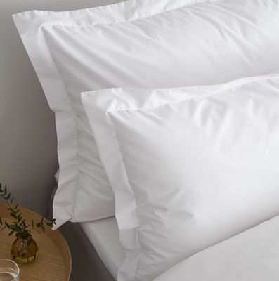 Borganäs Egyptisk Bomull Percale Örngott Vit 65x90 cm