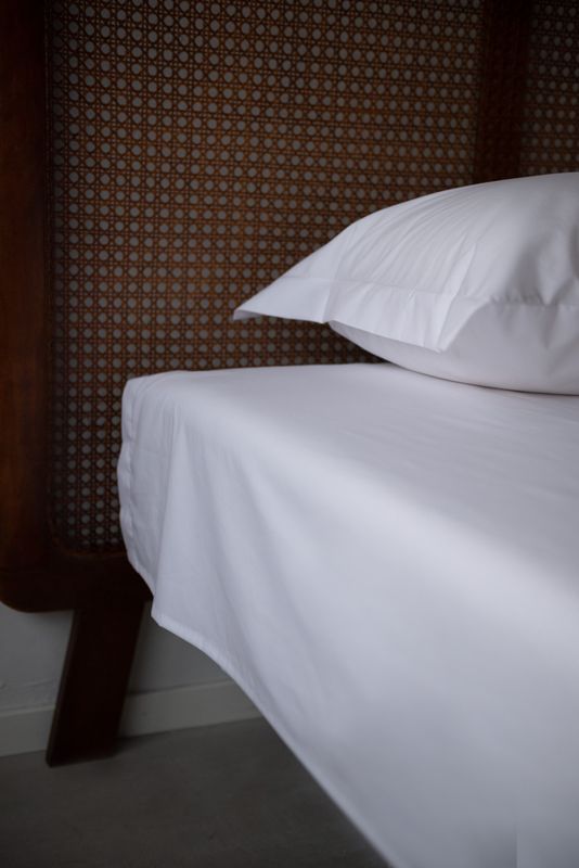 Borganäs Egyptisk Bomull Percale Lakan Vit 180x270 cm