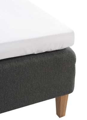 Borganäs Egyptisk Bomull perkal formsytt lakan vit 90x200 cm