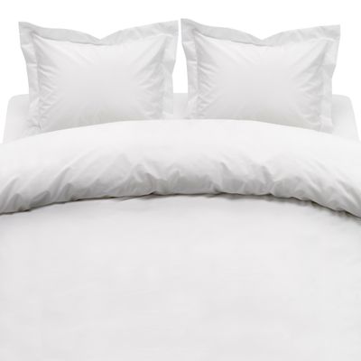 Borganäs Egyptisk Bomull Percale påslakanset vit 220x210 cm 3 delar