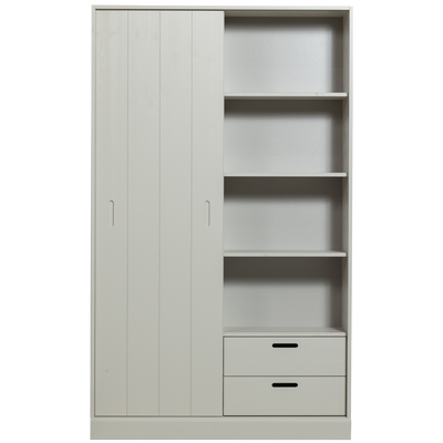 WOOOD Mila Skjutdörrsskåp i Grått Furu