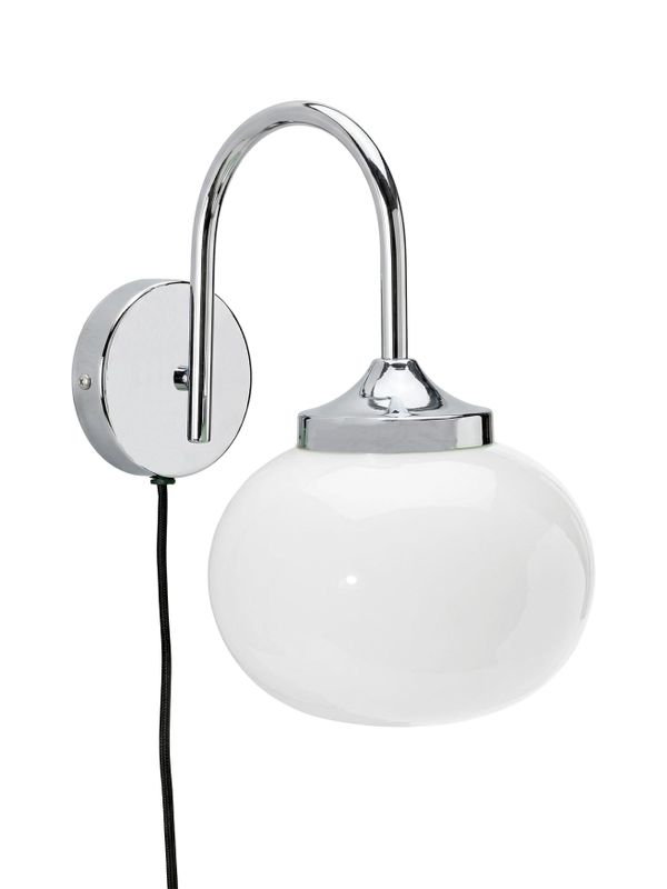 PR Home Elsy Vägglampa Vit krom 26 cm