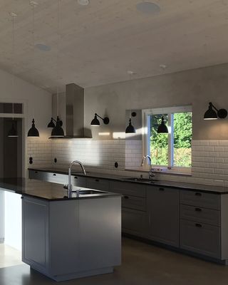 By Rydéns Bazar vägglampa sandsvart
