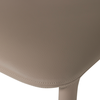 WOOOD Noble Matstol i Läderlook Beige 2 st