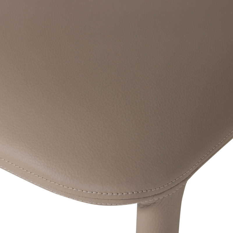 WOOOD Noble Matstol i Läderlook Beige 2 st