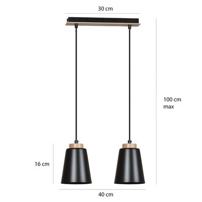 Emibig Lighting Taklampa BOLERO 2 SVART