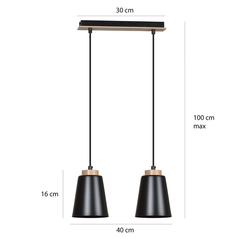 Emibig Lighting Taklampa BOLERO 2 SVART