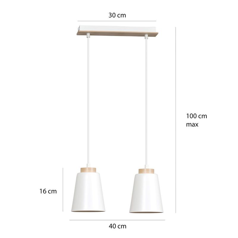 Emibig Lighting Taklampa BOLERO 2 VIT