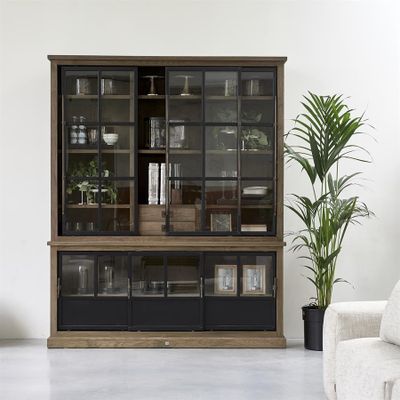 Riviera Maison Hoxton skåp 180x45x220 cm brun