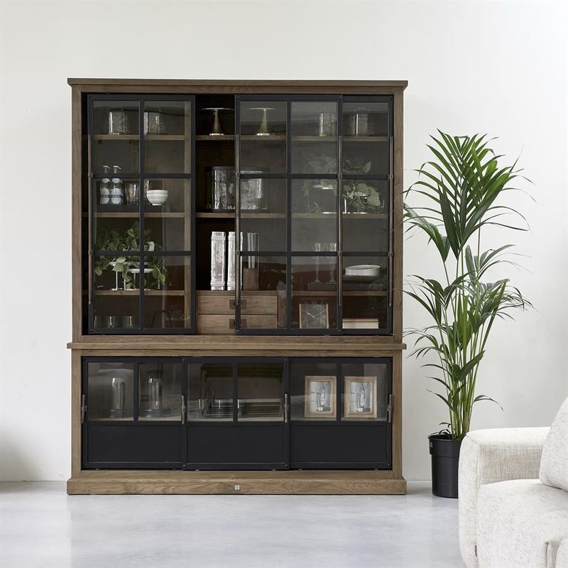 Riviera Maison Hoxton skåp 180x45x220 cm brun