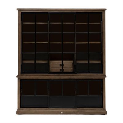 Riviera Maison Hoxton skåp 180x45x220 cm brun