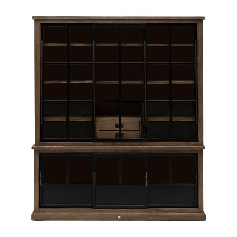 Riviera Maison Hoxton skåp 180x45x220 cm brun