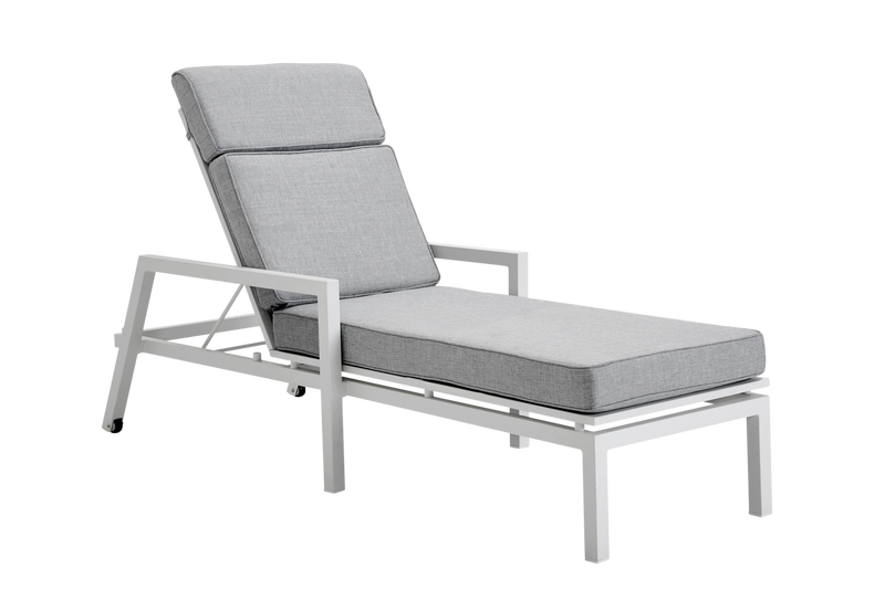 Brafab Belfort lounger Vit/Pärlemor Grå