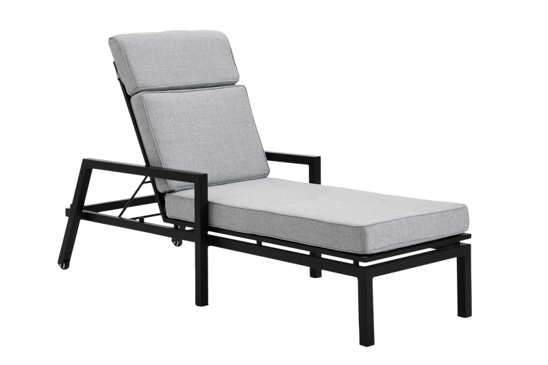 Brafab Belfort lounger Svart/Pärlemor Grå