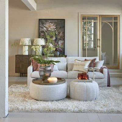 Riviera Maison Cecil matta 230x160 cm gräddvit
