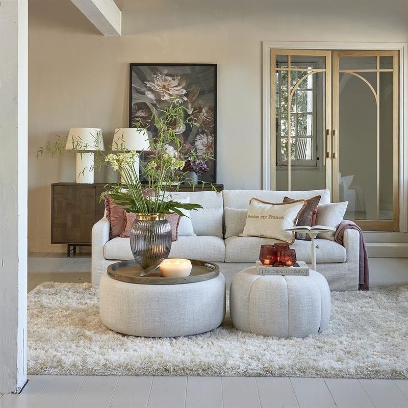 Riviera Maison Cecil matta 230x160 cm gräddvit