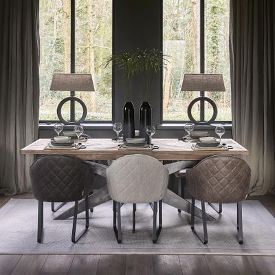 Riviera Maison Falcon Crest matbord 220/270/320x100 cm svart