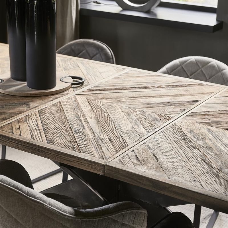 Riviera Maison Falcon Crest matbord 220/270/320x100 cm svart