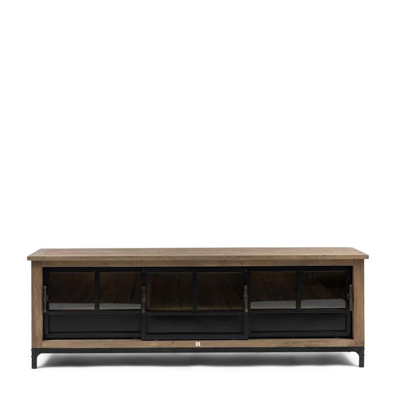 Riviera Maison Hoxton mediebänk 190x42 cm brun