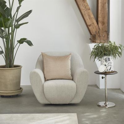 Riviera Maison Jill snurrfåtölj linfärgad