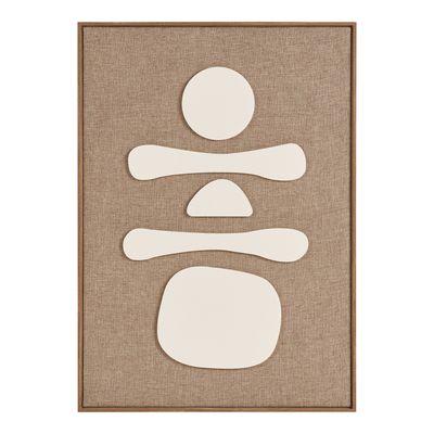 House Nordic Diva Relief Väggdekoration - Brun/Beige, 50x70 cm
