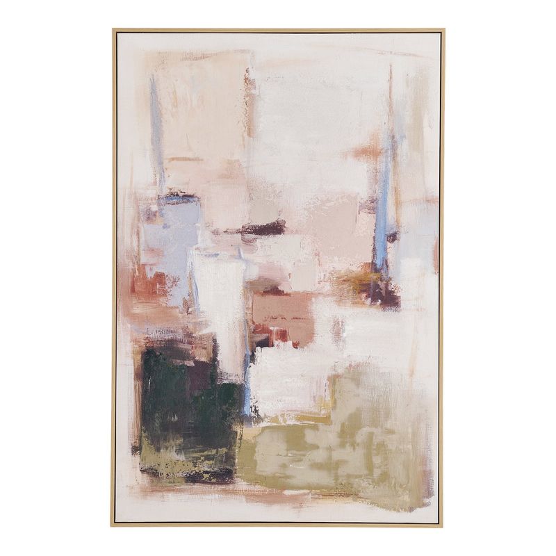 House Nordic Inez Canvas Print med handmålade detaljer - Canvastavla, sandbeige, 100x150 cm