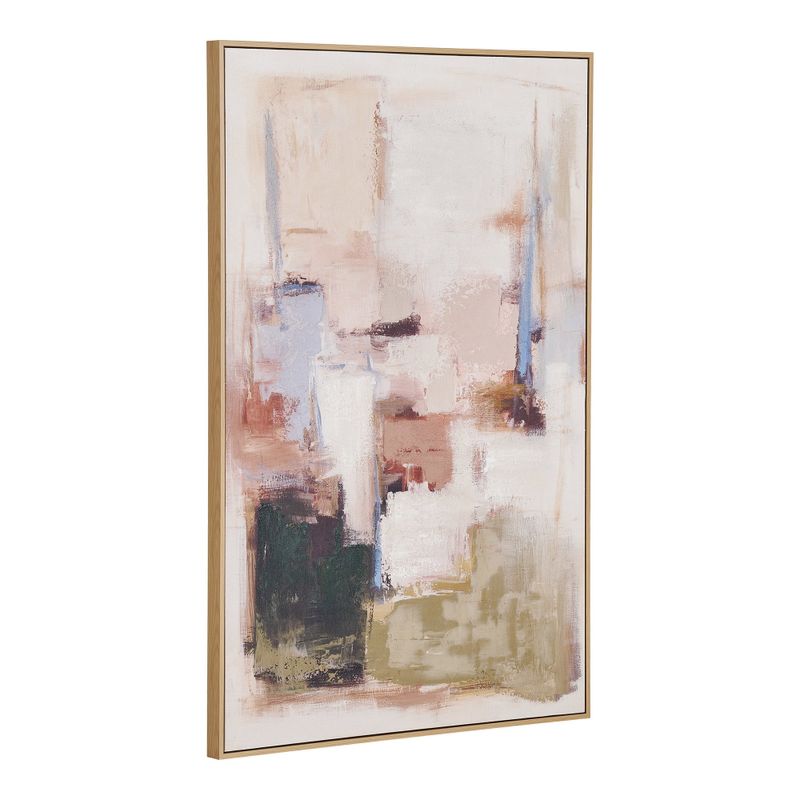 House Nordic Inez Canvas Print med handmålade detaljer - Canvastavla, sandbeige, 100x150 cm