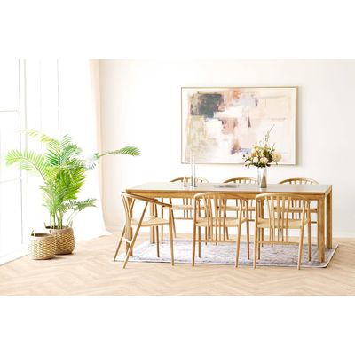 House Nordic Inez Canvas Print med handmålade detaljer - Canvastavla, sandbeige, 100x150 cm
