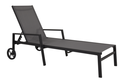 Brafab Leone Vilsäng i Svart/Grå Aluminium