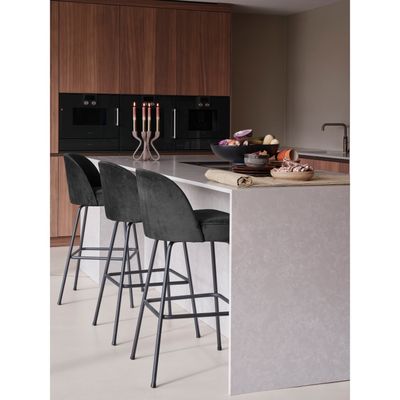 WOOOD Vogue Barstol 80 cm Sammet Svart