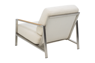 Brafab Naos Fåtölj i Rostfritt Stål och Dot Beige