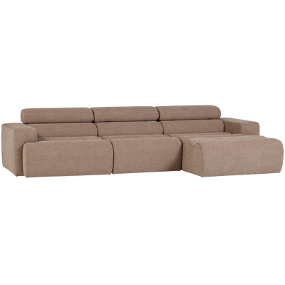 WOOOD NOVI Divan Soffa Höger Bouclé Mullvad