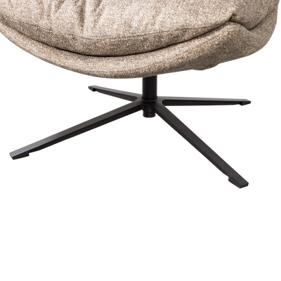 WOOOD Arve Snurrfåtölj - Naturlig Melange