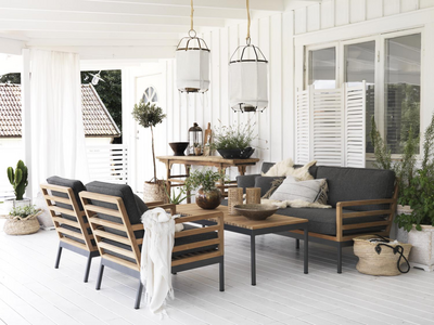 Brafab Zalongo Fåtölj Natur/Grå Teak